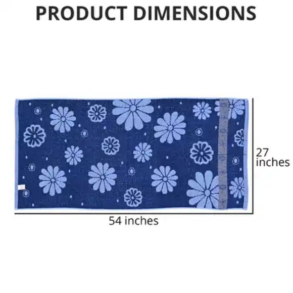 HOMESMART Bundle of 2 Bath/Beach Towel in Blue - Picture 4 of 16